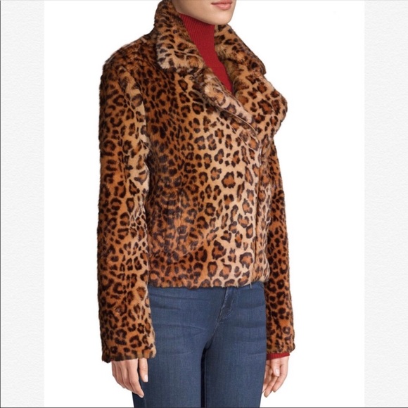 Rebecca Minkoff “Hudson” Faux Fur Leopard Bomber - Picture 5 of 8